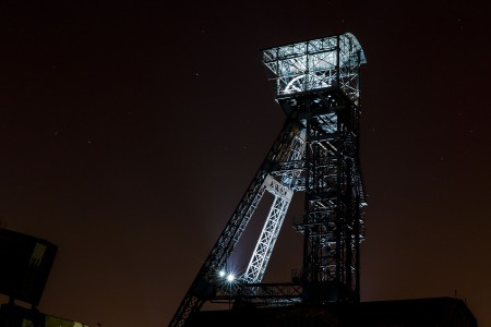 Vítkovické železiarne - nočný industriál, Ostrava